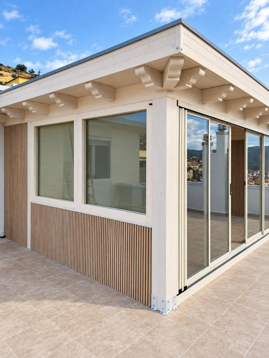 Tettoie in legno — realizzazione Soltec